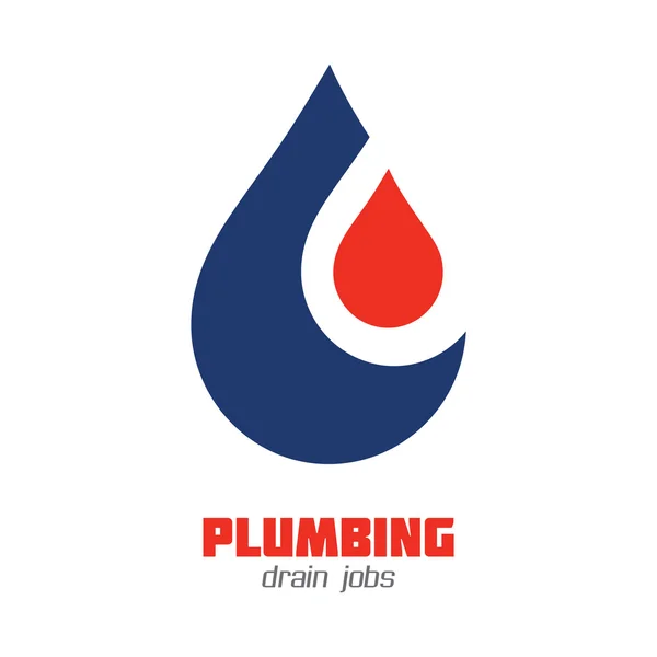 Plumbing Business Sign & Business card vector template. — Stock Vector