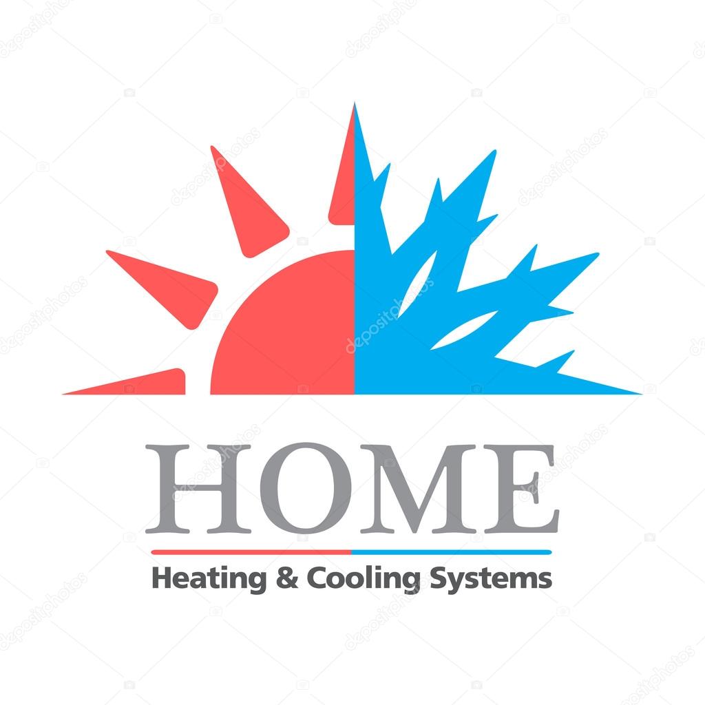 Heating & Cooling systems business icon template