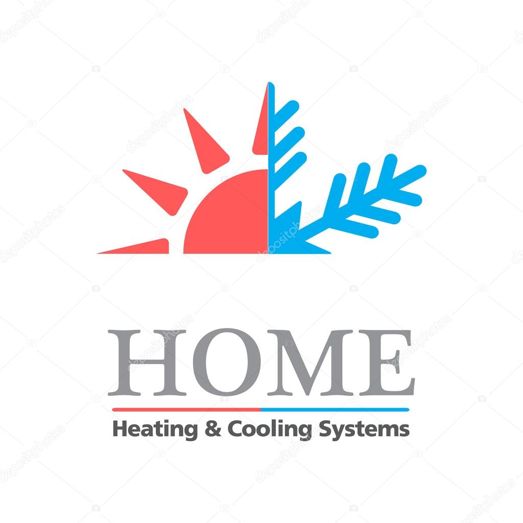 Heating & Cooling systems business icon template
