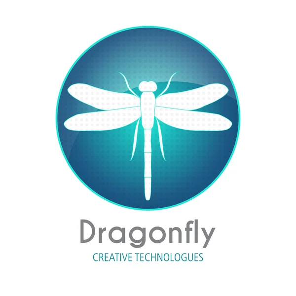 Fragonfly iş işareti şablon — Stok Vektör