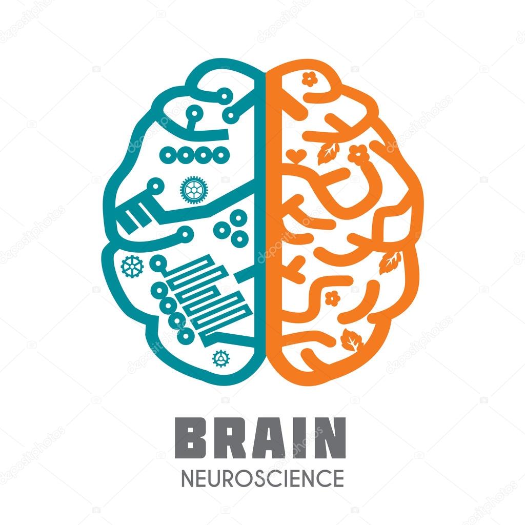 Brain sign design template for Neuroscience & Medicine.