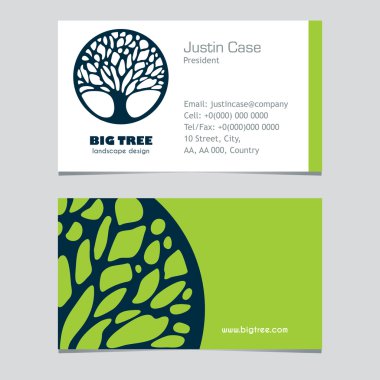 Soyut ağaç işareti vektör şablonu.