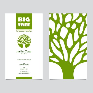 Abstract Tree sign vector template.