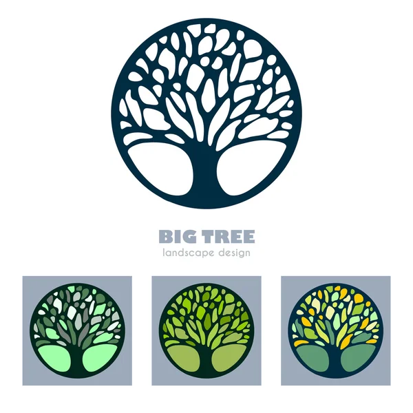 Abstract Tree sign vector template set. Royalty Free Stock Illustrations