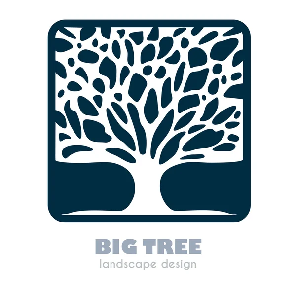 Abstract Tree sign vector template. Stock Vector