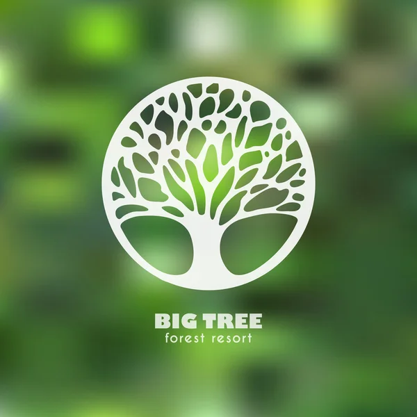 Abstract Tree sign vector template. Vector Graphics