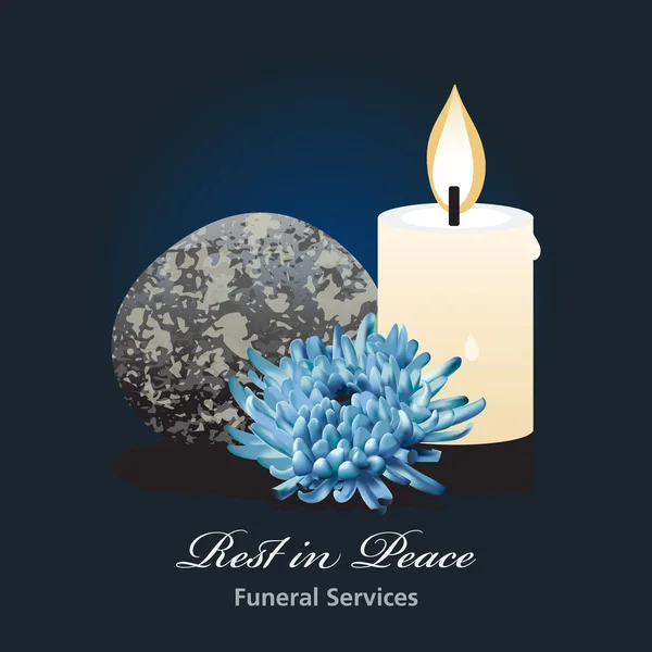 Serviços funerários ou ilustração de obituário . —  Vetores de Stock