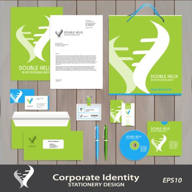Soyut soyut Dna sarmal iş işareti ve kurumsal kimlik vektör şablonu ayarlama.