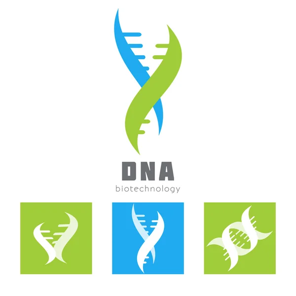 Abstracte Dna spiraal zakelijke teken & visitekaartje. — Stockvector