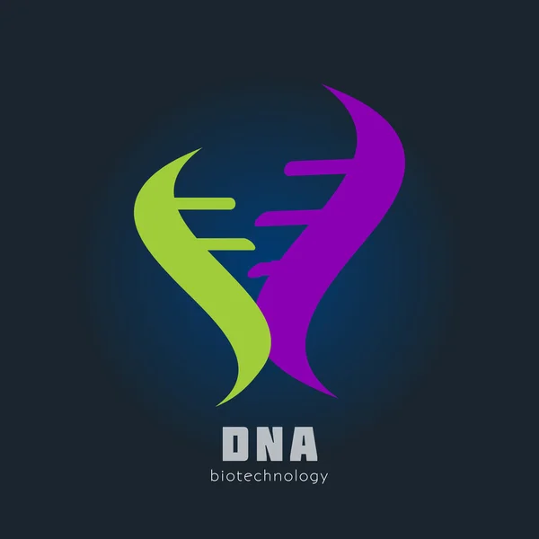 Soyut Dna sarmal iş işareti templa vektör. — Stok Vektör