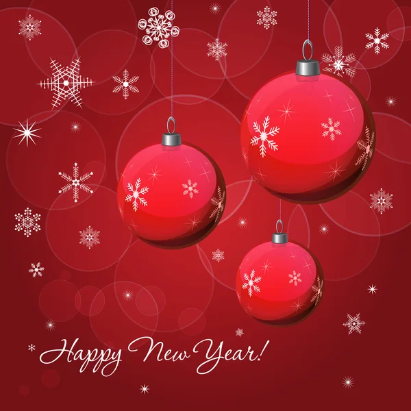 Carte de voeux Noël & Nouvel An avec Paysage Urbain d'Hiver — Image vectorielle