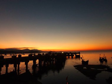 Koh Samui 'de güzel bir gün batımı
