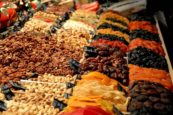 Frutos Secos Doces Bazar Oriental — Fotografia de Stock
