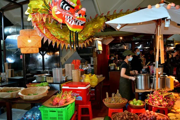 Comida Rua Vietnamita Troca Fast Food Mercado Fim Semana — Fotografia de Stock