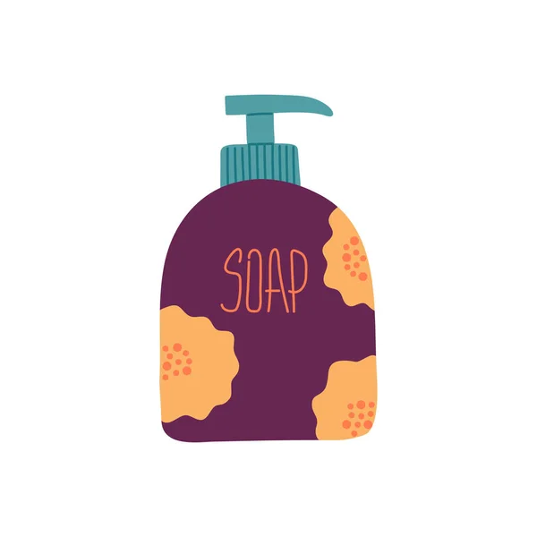 Υγρό Σαπούνι Μπουκάλι Φιλικό Προς Περιβάλλον Υγιεινό Πλύσιμο Στο Χέρι — Διανυσματικό Αρχείο