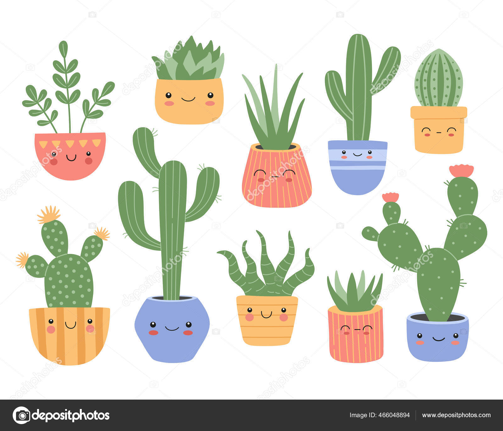 Bonito padrão perfeito com cactos em estilo cartoon para imprimir cacto  verde com flores brilhantes