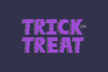 Cadılar Bayramı 'nda el yazısıyla yazılmış komik bir yazı, mor renk. Korkunç el çizimi tipografi alıntısı. Şirin vektör ilham sloganı ya da ifadesi. Davetiye için resim, siyah arka planda kutlama