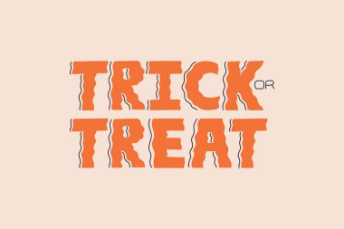 Cadılar Bayramı el yazısıyla yazılmış yazı, turuncu renk. Doksanların tarzında korkunç bir tipografi alıntısı. Vektör ilham sloganı ya da ifadesi. Davet veya kutlama illüstrasyonu