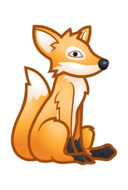 Turuncu tilki oturan