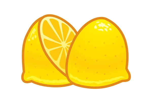 Yellow lemon — Stock Vector