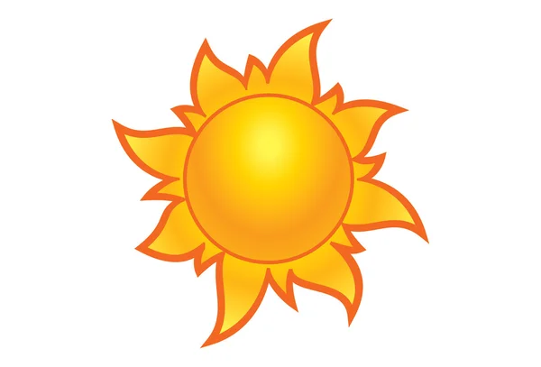 Yellow sun — Stock Vector