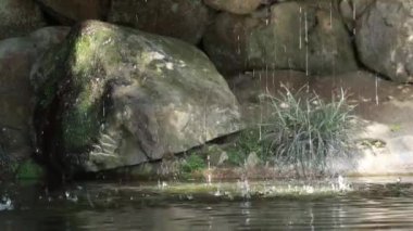 drops drip into the cave lake, in real time, with sound