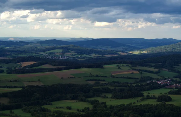 Hermoso paisaje al atardecer en fulda en hesse alemania —  Fotos de Stock