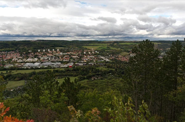 Vista en Jena en verano cerca del otoño en el día de kernberge —  Fotos de Stock