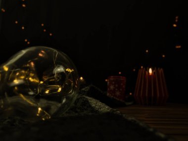 Almanya 'da kışın rahat Noel dekorasyonu, kopyalama alanı