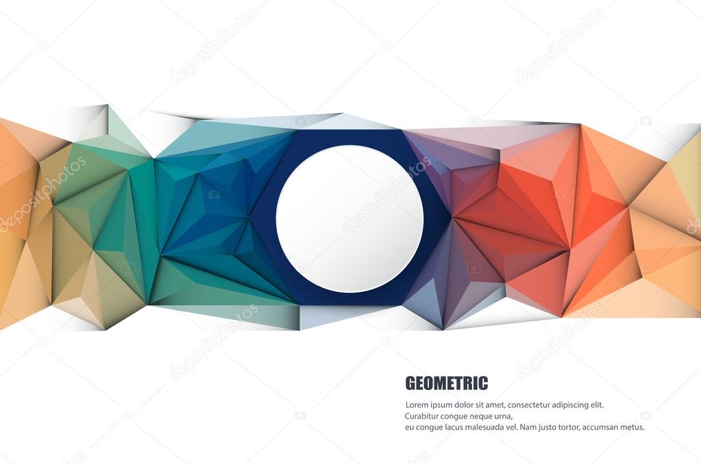 Vector illustration Abstract 3D Geometric, Polygonal, Triangle pattern