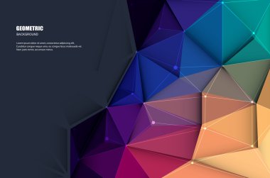 3d geometrik, poligonal, üçgen desen arka plan