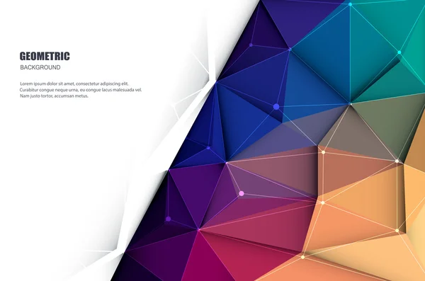 Abstrakter 3D-geometrischer, polygonaler, dreieckiger Hintergrund — Stockvektor