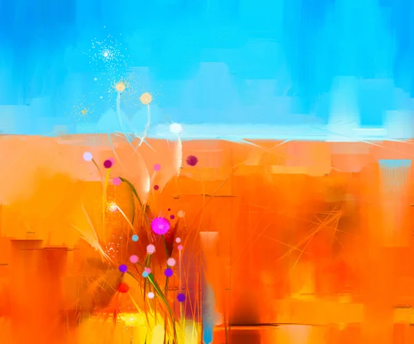 抽象画油絵風景の背景.— ストックイラストレーション by