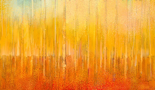 Abstrakt Färgglada Oljemålning Duk Konsistens Halvabstrakt Färg Landskap Träd Och — Stockfoto