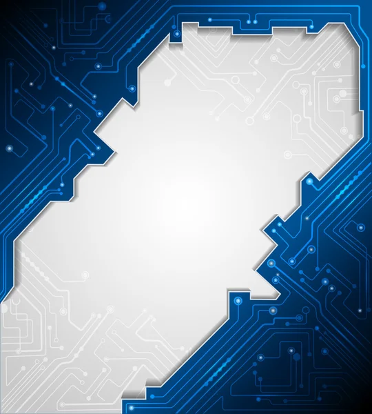 Ilustracja niebieski streszczenie technologia tło obwodu z puste miejsce na projekt. — Wektor stockowy