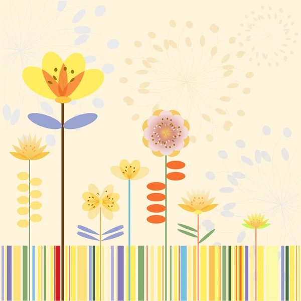 Illustration von Blumen Design Hintergrund — Stockvektor