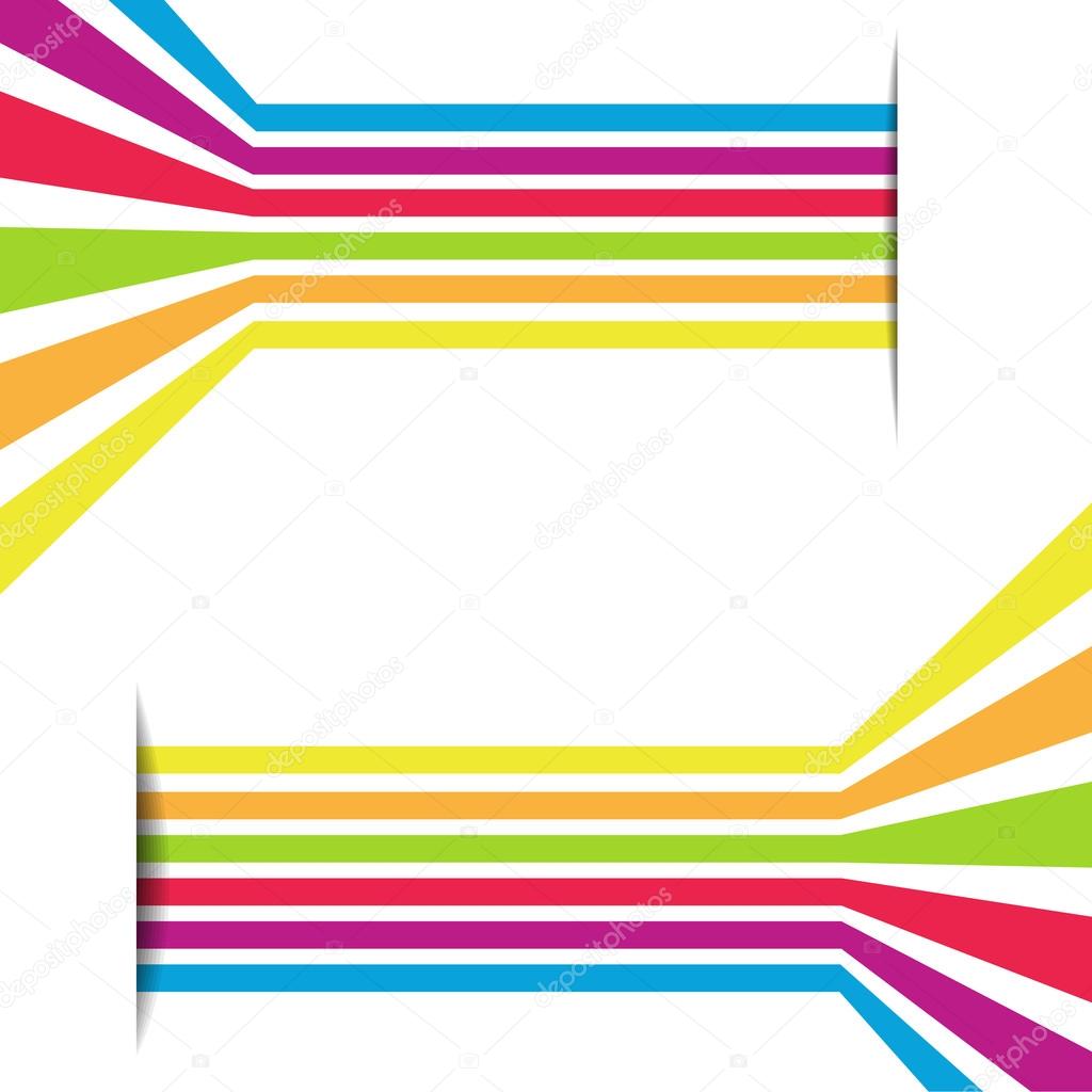 Abstract colourful straight lines with blank board 