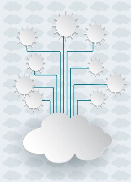 Prázdné mrak computing.social sítí koncept — Stockový vektor