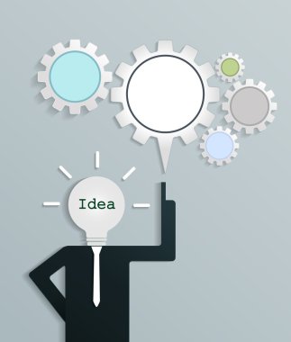 iş adamı iş kavramı gears şekil için yaratıcı bir fikir