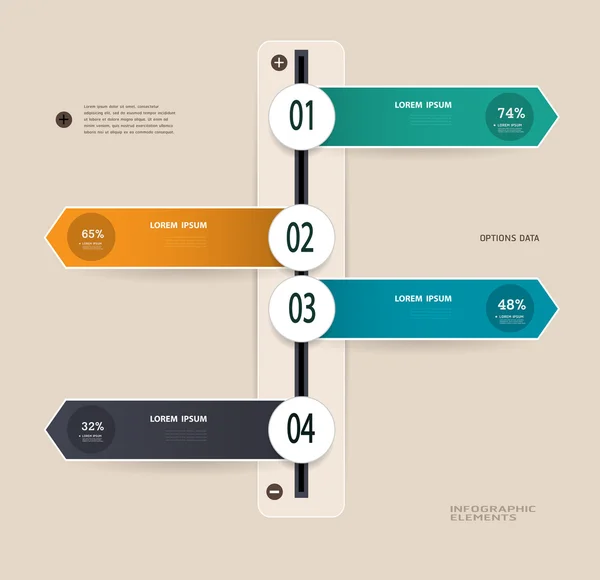 Infografis desain langkah demi langkah template.can digunakan untuk alur kerja layout, diagram, desain web - Stok Vektor