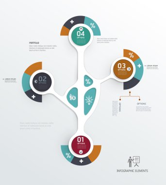 infographics tasarım adım adım template.can kullanılan iş akışı düzenini, diyagram, web tasarım