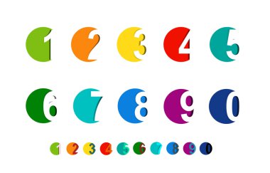 sayılar set.vector illüstrasyon.