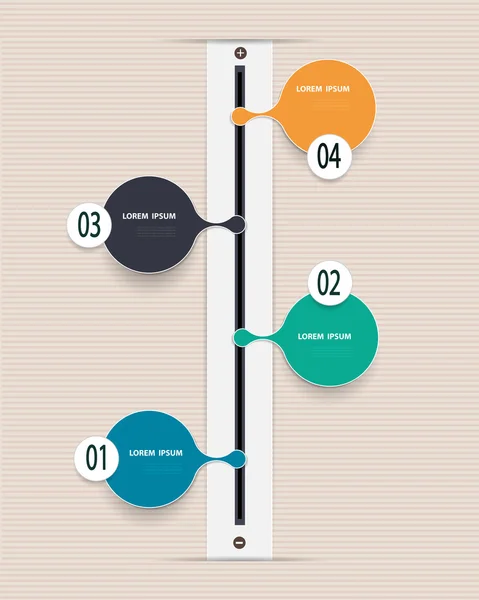 Infographics Timeline template. Step by step number options.can be used workflow layout, diagram, web design. — Stock Vector