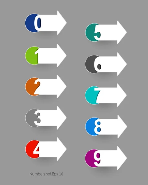 Zahlen für Infografiken. Kann für Workflow-Layout, Diagramm, Webdesign verwendet werden — Stockvektor