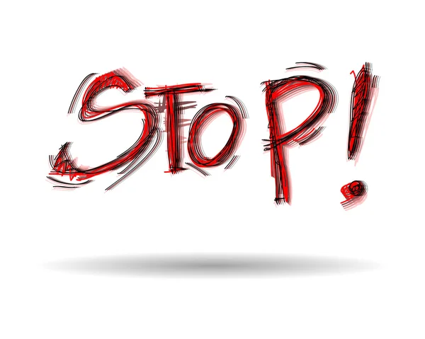 Trillingen formulering "stop". — Stockvector