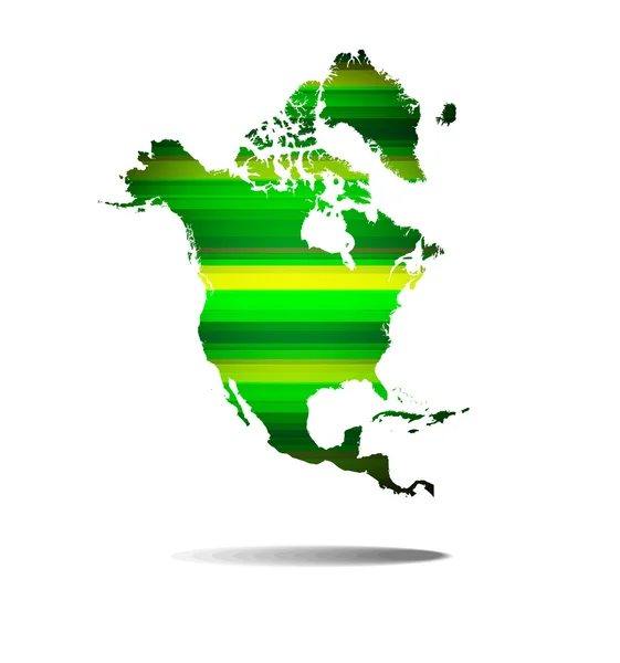 Groene rechte lines.north Amerika kaart achtergrond. — Stockvector