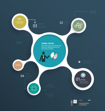çok az infographics.molecule tasarım şablonu.