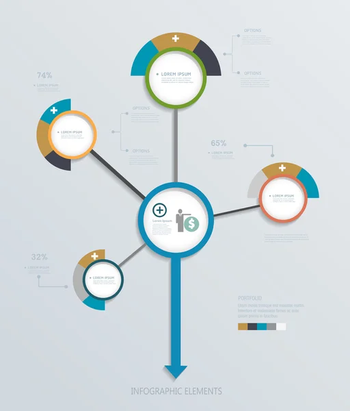 Helt enkelt infographic steg mall design — Stock vektor