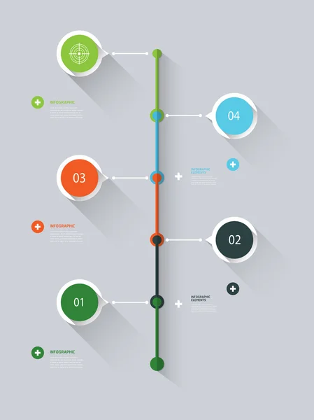 최소한의 타임 라인 infographic 디자인입니다. 비즈니스 디자인 요소를 사용할 수 있습니다. — 스톡 벡터