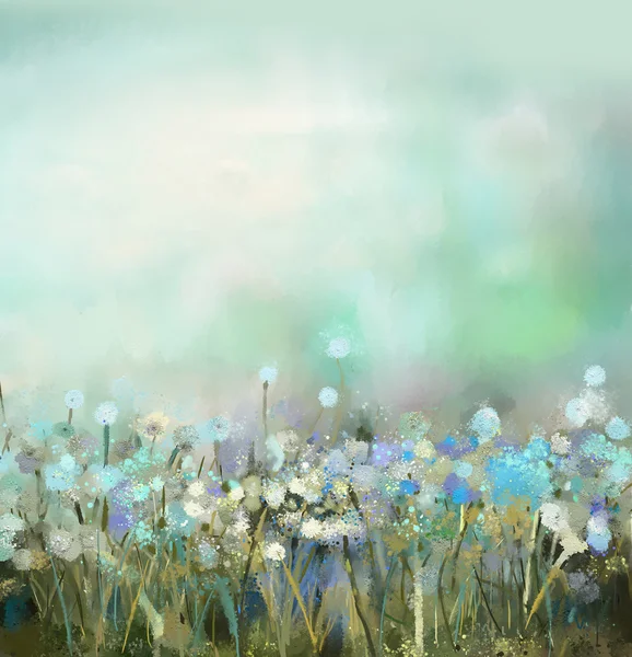 Abstrakt blomma växt målning — Stockfoto